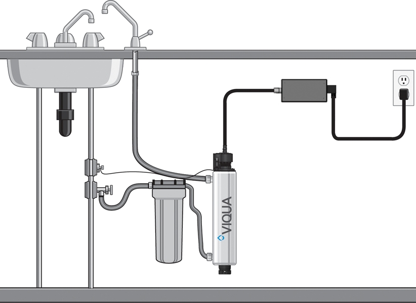 Монтаж уф системы Viqua VT1
