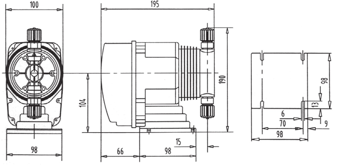 Габаритные размеры NEWDOSE DFD-02-07-M 