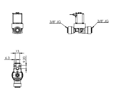 Монтаж электромагнитного клапана ⅜ john guest