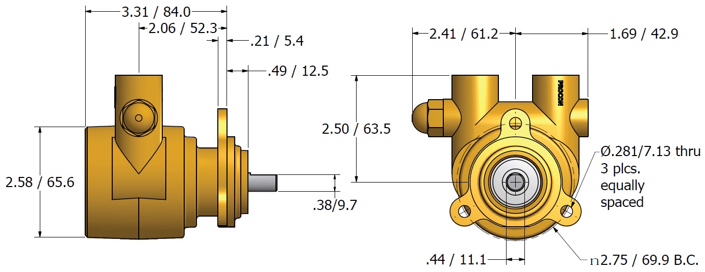 Procon 104E330F11XX габаритные размеры
