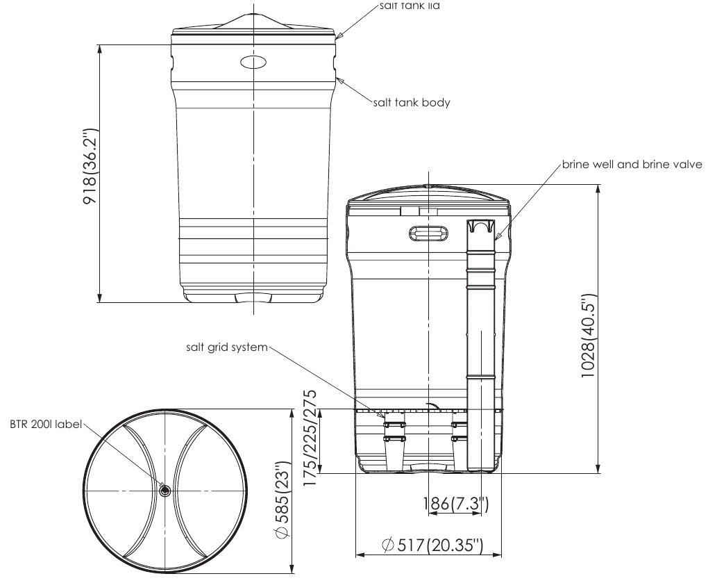 Солевой бак 100 литров (BTR 200)