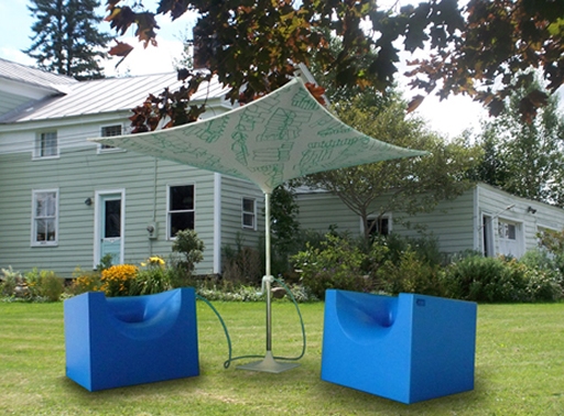 Перевернутый зонт для сбора воды